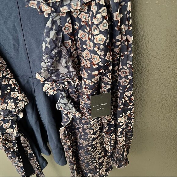 NWT Revolve x Chrissy Teigen Katsuya Mini Dress in Navy | Size XS - Picture 8 of 11